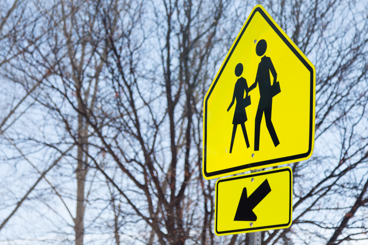 School Zone Crossing Sign