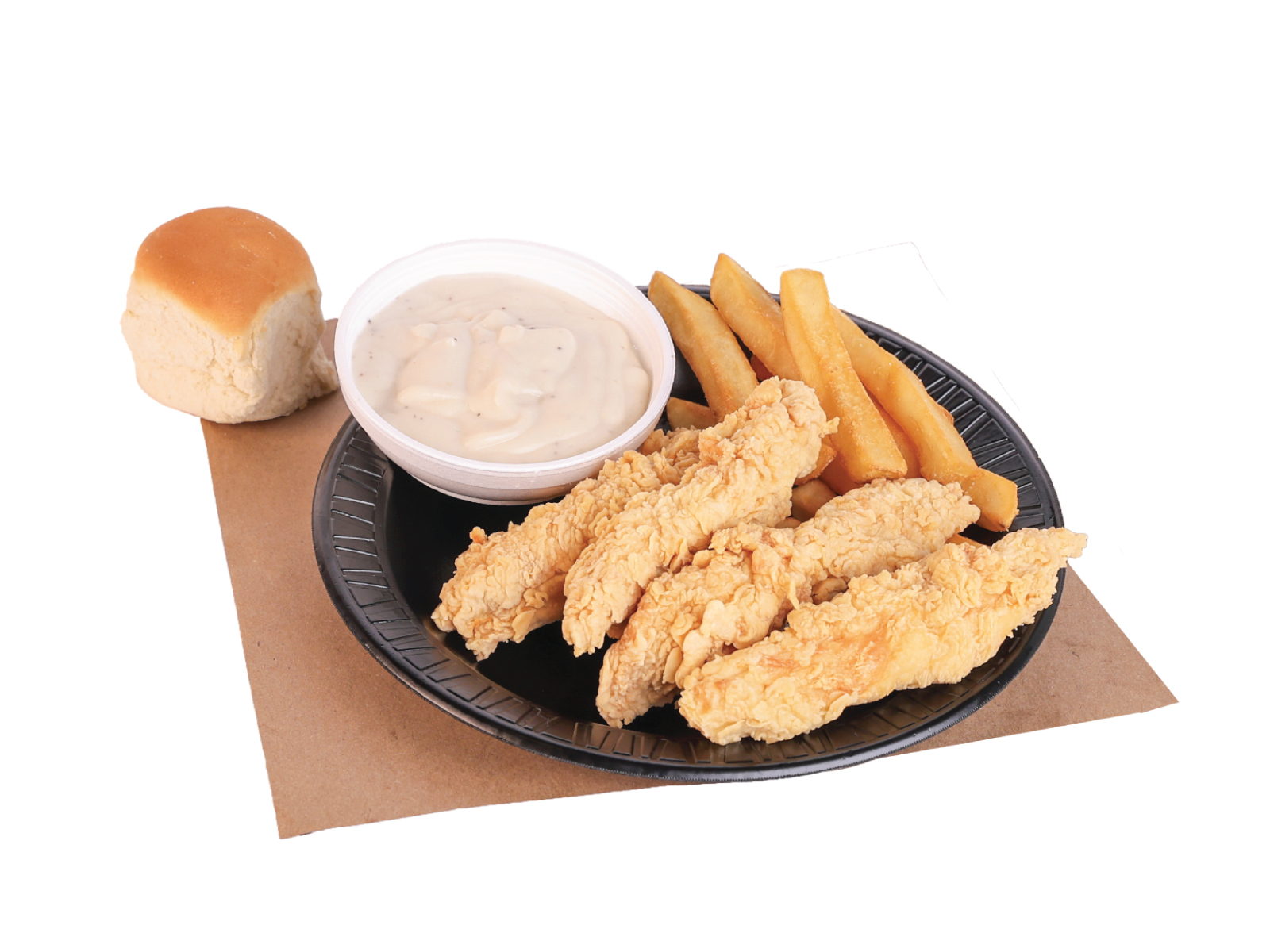 4pc tender with one side and an iced tea.