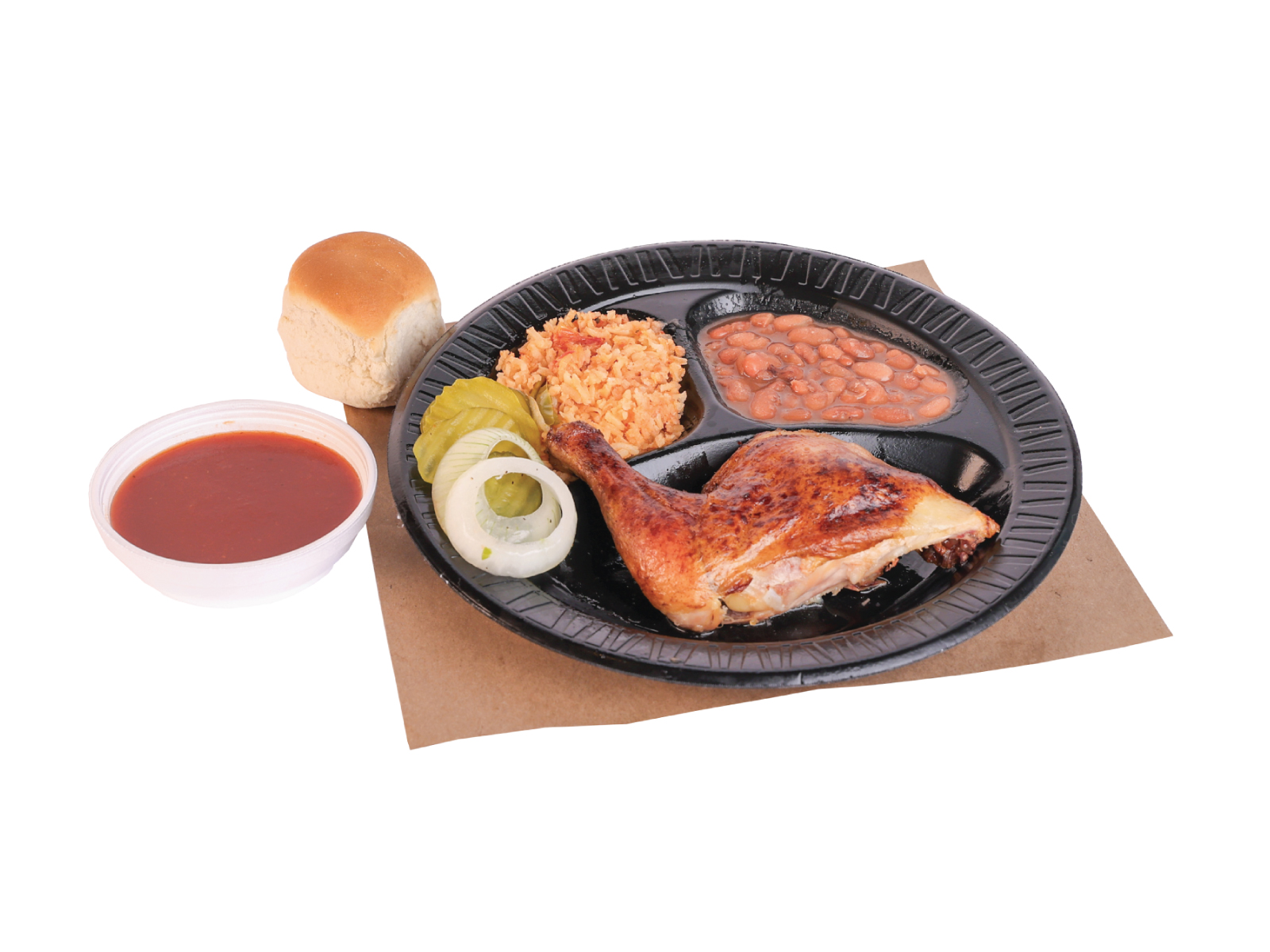 Wrangler plate 1 meat and two sides.