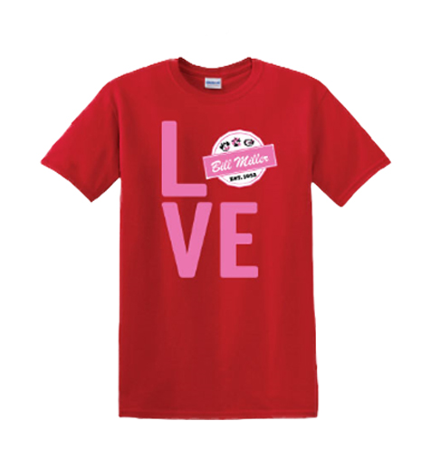 Red L-O-V-E Bill Miller T-shirt