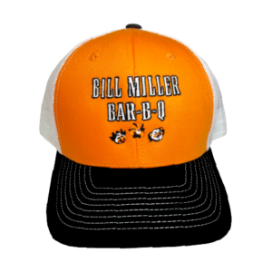 Orange Bill Miller Bar-B-Q Trucker Hat with animals