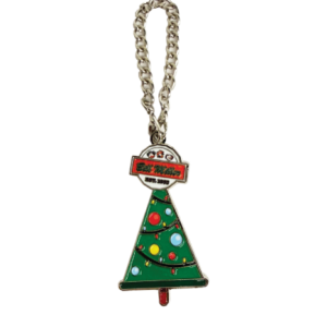 Image of a Christmas Tree Tumbler Charm with Bill Miller logo and Christmas Tree